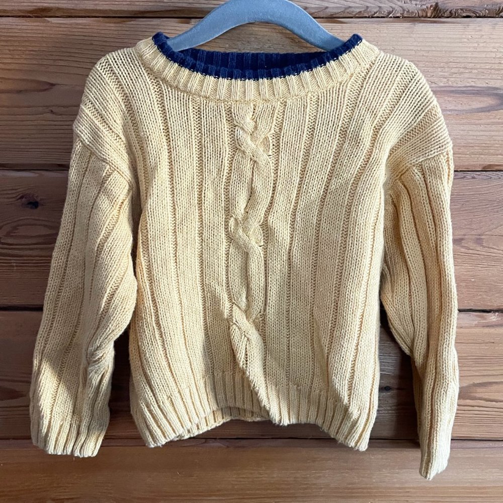 Vintage McDonalds McKids Yellow Knit Kids Sweater 2T